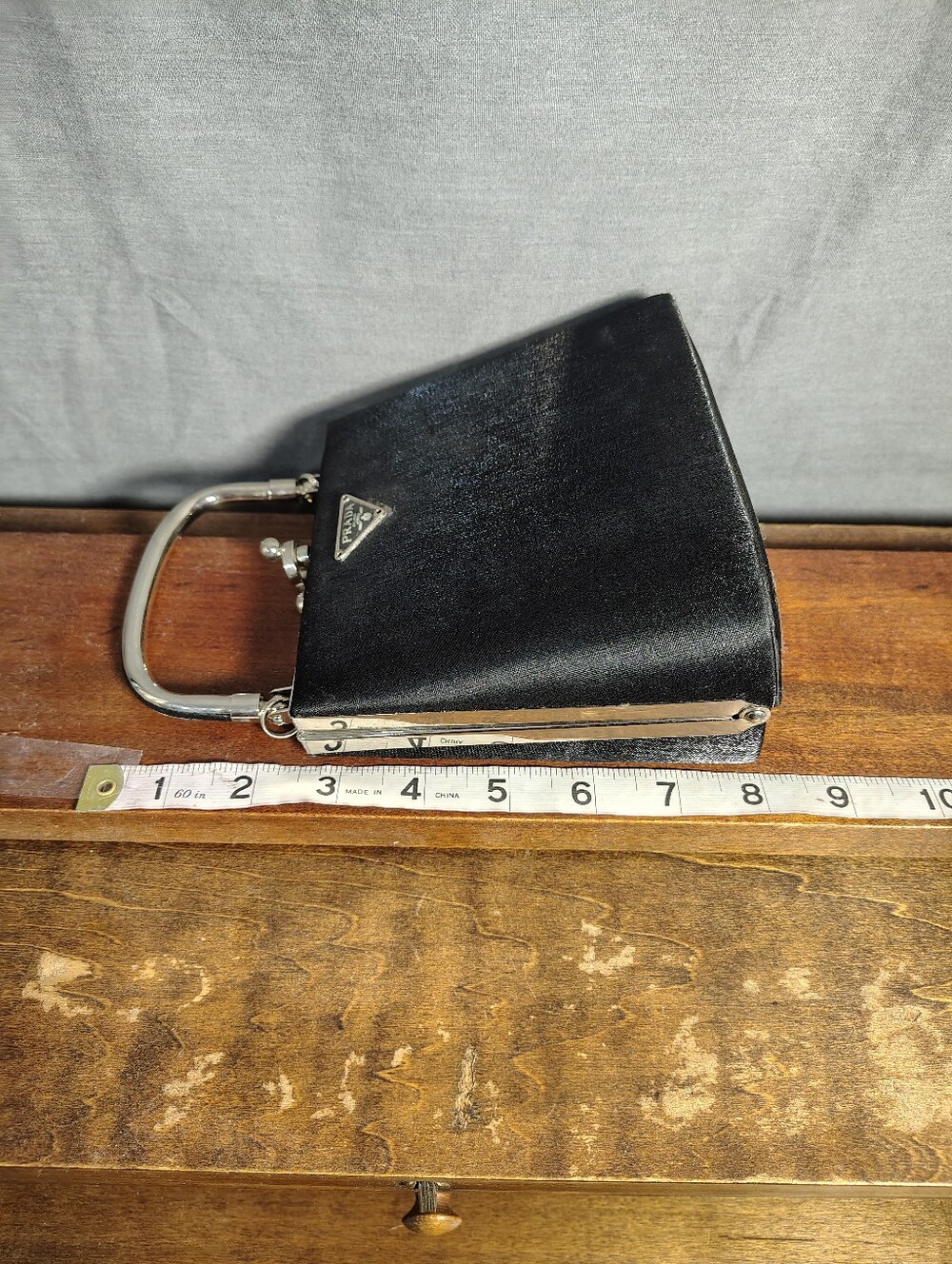 Prada Black Satin Top Handle Minaudière - Picture 6 of 7